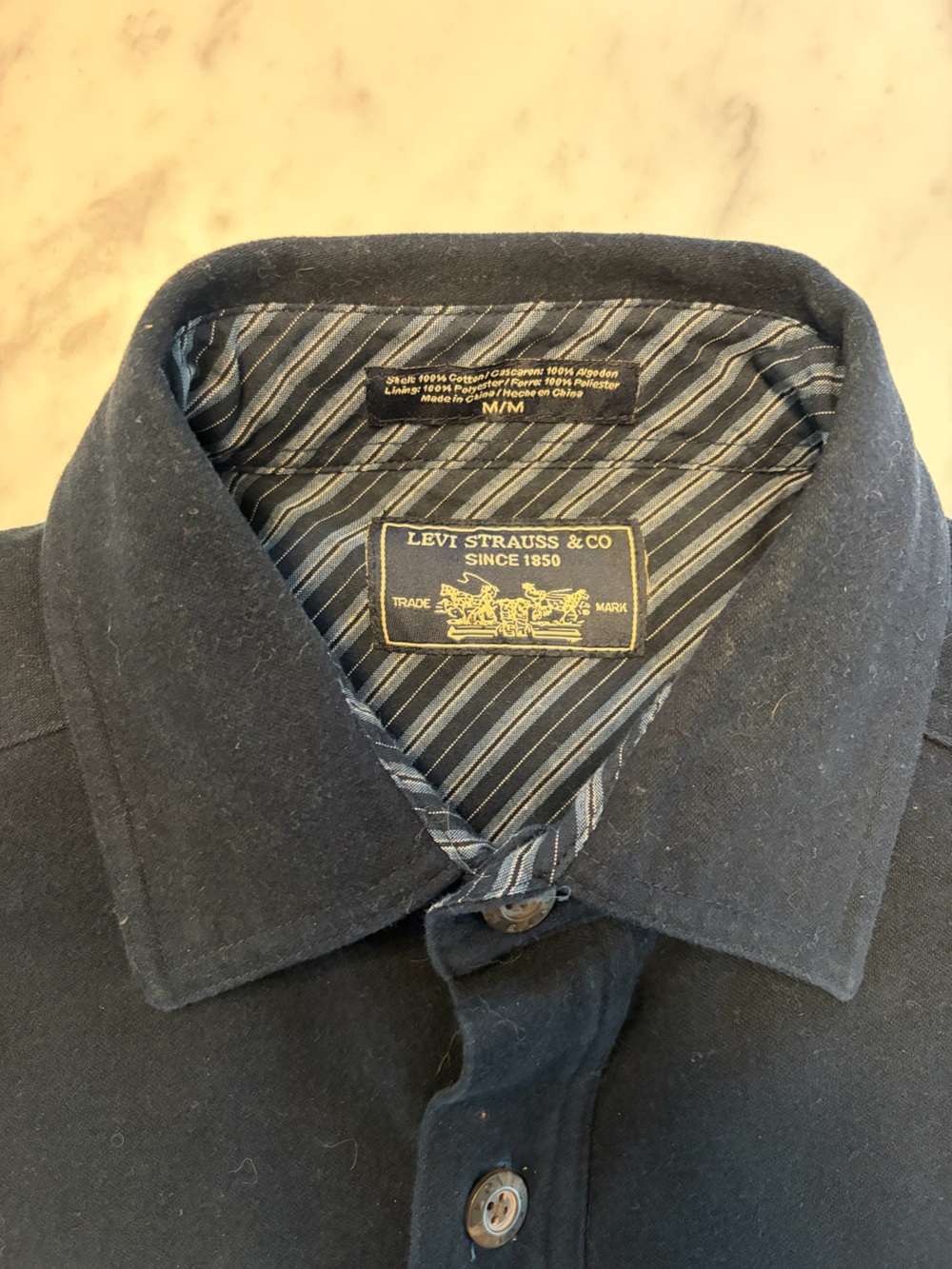 Levi's Navy Moleskin Utility Jacket - Picture 3 of 9